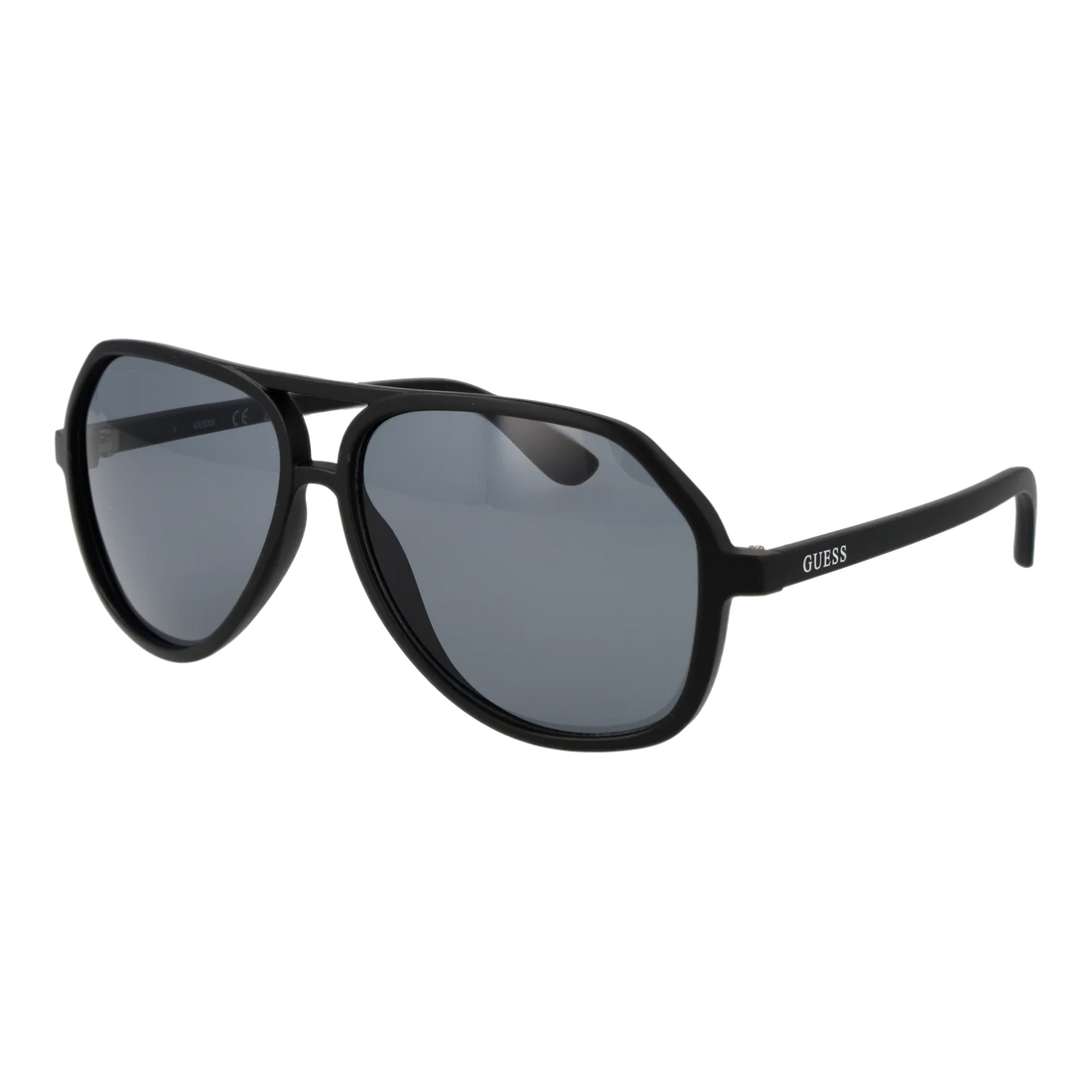Guess GF0217 6002A Black Aviator Sunglasses with Grey Lenses for Men — Amelya