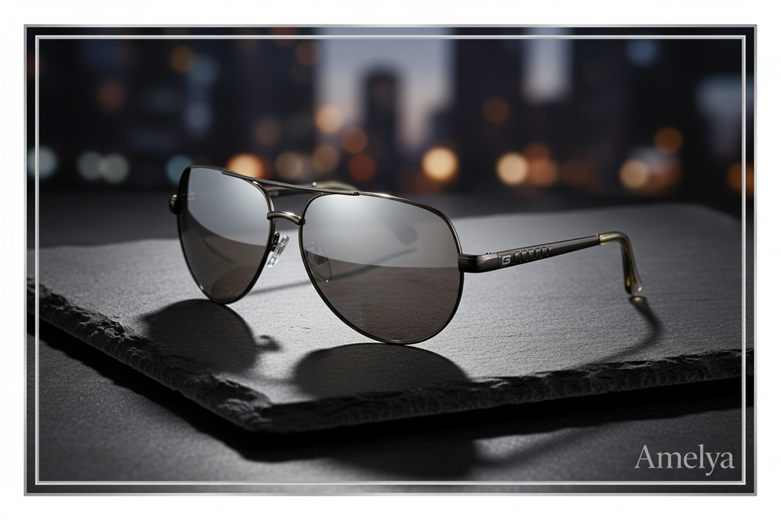 Guess GF0215 6008C — The Gunmetal Aviator Built for the Modern Man